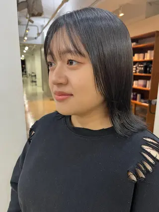 ミディアム カラー 🎀暖色カラー🤍 レイヤーカット🎀のヘアスタイル