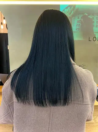 セミロング 似合わせレイヤー ＆縮毛矯正のヘアスタイル
