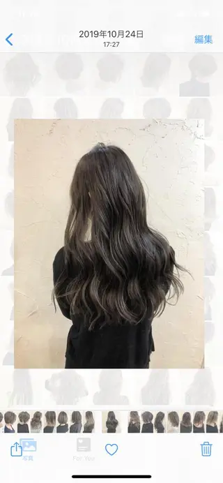 セミロング 韓国レイヤー外国人風 透明感カラー髪質改善のヘアスタイル