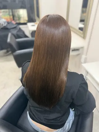 ロング 縮毛矯正/艶髪/透明 感カラー/NENEのヘアスタイル