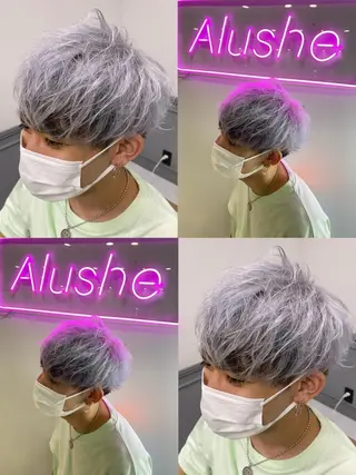 ショート カラー パーマ ヘアアレンジ メンズ 🔥メンズパーマ 特化 渡辺一翔のヘアスタイル