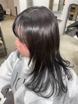 ミディアム カラー ワンカラー／ブリーチ モデル募集/愛紗のヘアスタイル