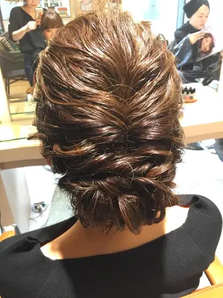 ミディアム ヘアアレンジ ぱつっとボブ/ 小野あかねのヘアスタイル