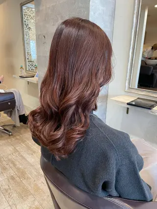 セミロング カラー 小顔/似合わせカット 杉山莉菜のヘアスタイル