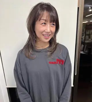 ミディアム カラー ブリーチカラー🫧 森　凪沙のヘアスタイル
