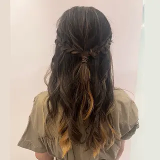 ロング ヘアアレンジ 🌸銀座No.1パー マ🌸いでいあやのヘアスタイル