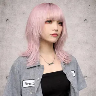 ミディアム カラー ✨ブリーチ支持No1 複雑履歴修正/舘岡のヘアスタイル