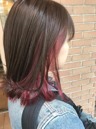 ミディアム カラー パーマ ヘアアレンジ メンズ マツエク・マツパ サロンドミルク 原宿のヘアスタイル