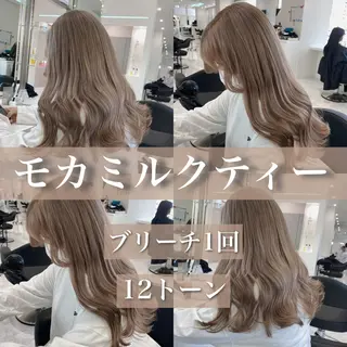 セミロング カラー センターパート特化 井上健太のヘアスタイル