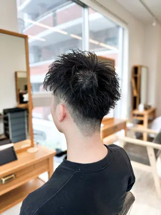 メンズ ブリーチカラー🔥 パーマ【佐々木凌平】のヘアスタイル
