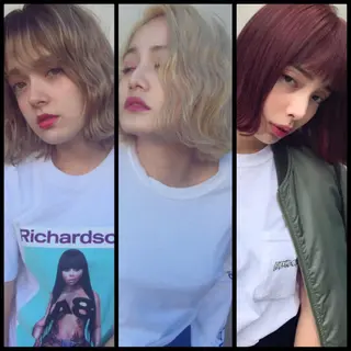ミディアム カラー パーマ ヘアアレンジ メンズ キッズ ネイル マツエク・マツパ 🌈髪質改善🉐割✨ 🌻“ever”🌻のヘアスタイル
