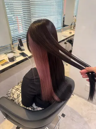 ロング カラー ヘアアレンジ 🥀レイヤー×ハイト ーントレンドヘア🥀のヘアスタイル