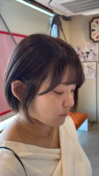 ショート カラー 梅田 拓実のヘアスタイル