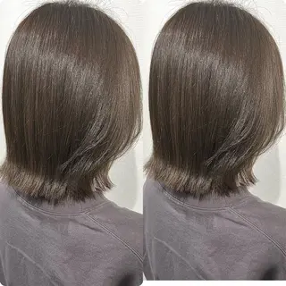 ミディアム 切っぱなし💇‍♀️ イヤリング🎨龍之介のヘアスタイル