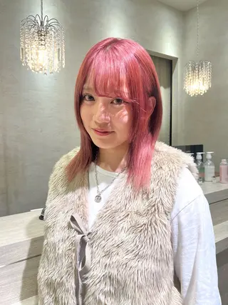 セミロング カラー 髪質改善カラー /レイヤーカットのヘアスタイル