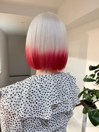 ショート カラー 愛されハイトーン ミルクティー職人ﾐﾜのヘアスタイル