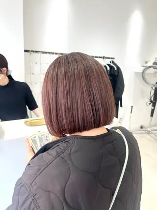 ショート カラー ボブ/美髪矯正 /佐藤　奈巳のヘアスタイル