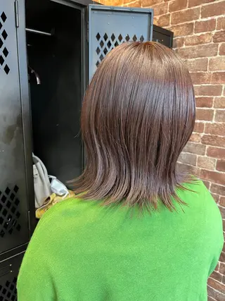 ミディアム カラー パーマ ヘアアレンジ メンズ キッズ ネイル マツエク・マツパ アイブロウ 久木原 ゆりのヘアスタイル