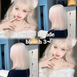 ミディアム カラー ブリーチカラー 🩵MIZUKIのヘアスタイル