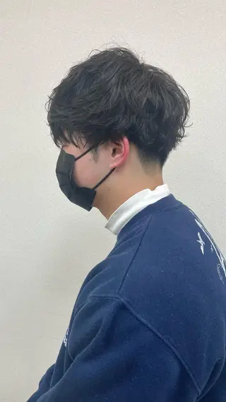 パーマ メンズ もりたみかこ 美容師お休み中のヘアスタイル