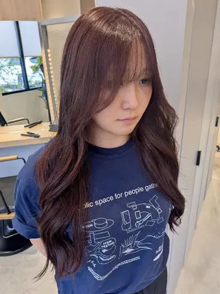 ロング カラー 古屋 美春のヘアスタイル