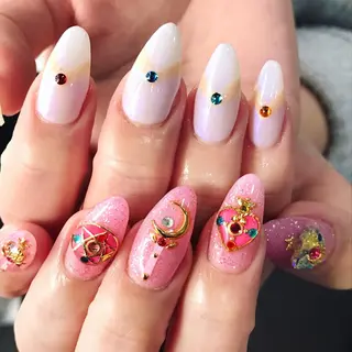 ネイル 渋谷/チップ長さ出し 👑アプレgel-xのネイルデザイン