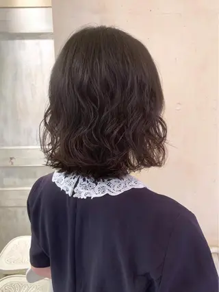 ミディアム パーマ 髪質改善 縮毛矯正/ レイヤー/銀座/本木のヘアスタイル