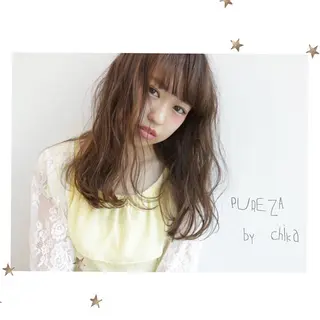 セミロング 市川 千夏のヘアスタイル