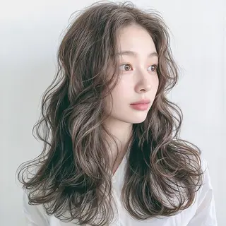 セミロング パーマ SOURCE京橋🌟 ヘアケア/艶カラーのヘアスタイル