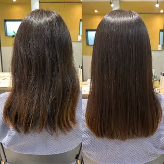 ロング パーマ hubhair レイヤー/透明感のヘアスタイル