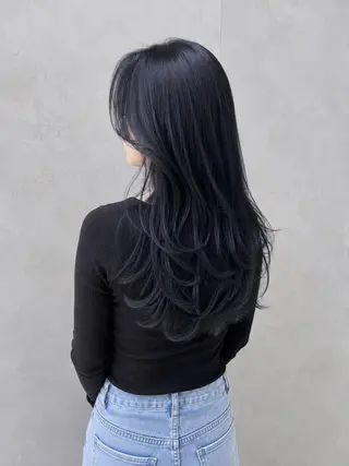 ロング カラー 髪質改善縮毛矯正/ 透明感カラー 石崎のヘアスタイル