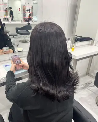 カラー 🎀韓国風暗髪 nana🎀のヘアスタイル