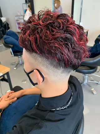 ショート カラー パーマ ヘアアレンジ メンズ APSEE メンズカラー特化のヘアスタイル