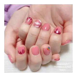 ショート ネイル 🐾enen style 🐾のネイルデザイン