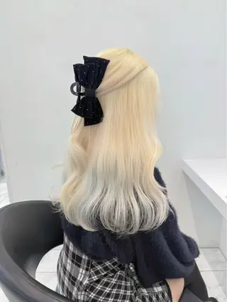 ロング カラー ハイトーンカラー💞 くるみ🎀のヘアスタイル
