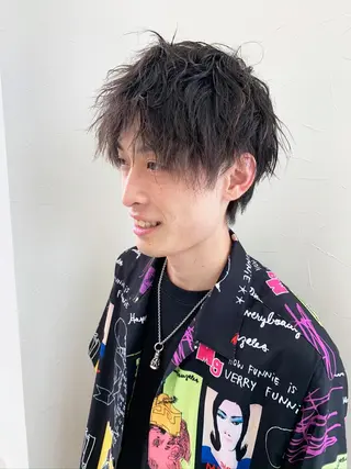 ショート カラー パーマ 田辺 貞和のヘアスタイル