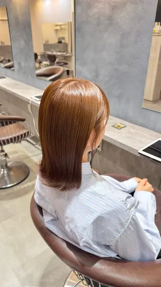 ミディアム カラー 清水 菜々子のヘアスタイル