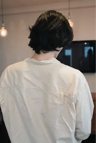 ミディアム メンズ 千葉 慎也のヘアスタイル