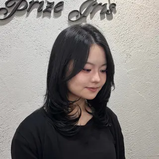 ミディアム 🪽レイヤーカット/ 韓国ヘア🦋hinaのヘアスタイル