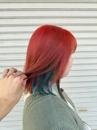 ショート カラー 艶カラー×デザイン カラー特化/値賀大樹のヘアスタイル