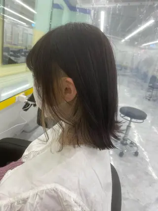 ショート カラー パーマ ヘアアレンジ ネイル マツエク・マツパ 韓国風ベージュ🤎 赤みなし🌿横浜🤎のヘアスタイル