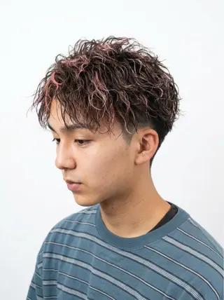 ロング カラー パーマ メンズ 心斎橋メンズサロン リベルテグリットのヘアスタイル