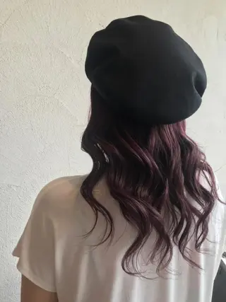 セミロング カラー 山下 襟華のヘアスタイル