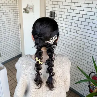 ロング ヘアアレンジ 褒められヘアメイク /‎ボブ女子🐶みおのヘアスタイル