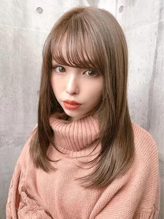 セミロング カラー パーマ メンズ縮毛矯正 細谷碧海のヘアスタイル