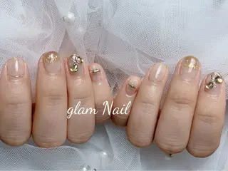 ネイル エツメ💅 長さ出し🎀デザインのネイルデザイン
