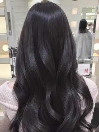 セミロング カラー 盛れる顔周り/艶髪/ 縮毛矯正/まりのヘアスタイル