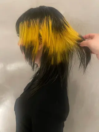 セミロング カラー ブリーチ✧︎デザイン ゆうのヘアスタイル