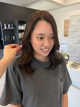 セミロング maki💖艶髪/ レイヤー/髪質改善のヘアスタイル
