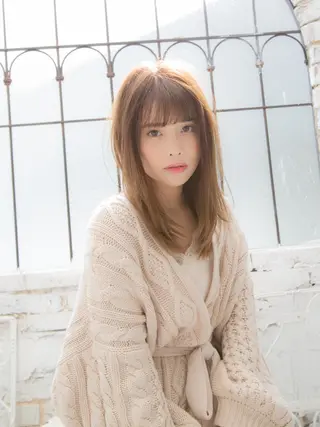 ミディアム 西村 晃一のヘアスタイル